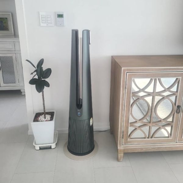 Quạt tháp lọc không khí LG PuriCare Aero FS15GPGF0 Màng lọc HEPA 360 độ bắt giữ 99.97% các phân tử