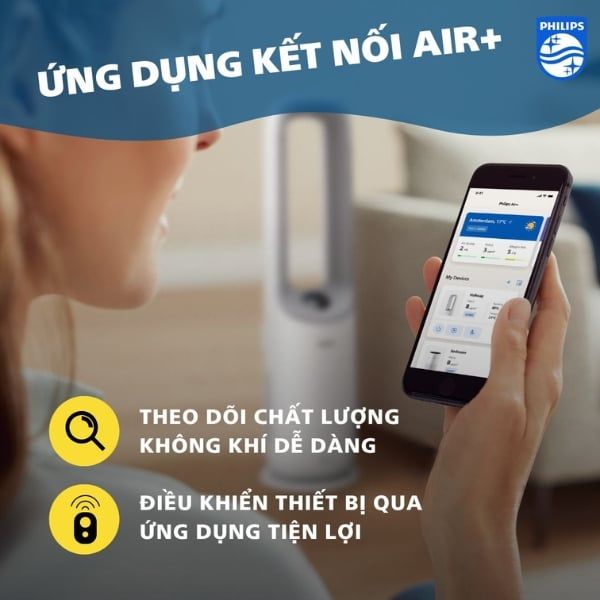 Máy lọc không khí Philips AMF765/30 Điều Khiển Thông Minh Qua Ứng Dụng Philips Air+