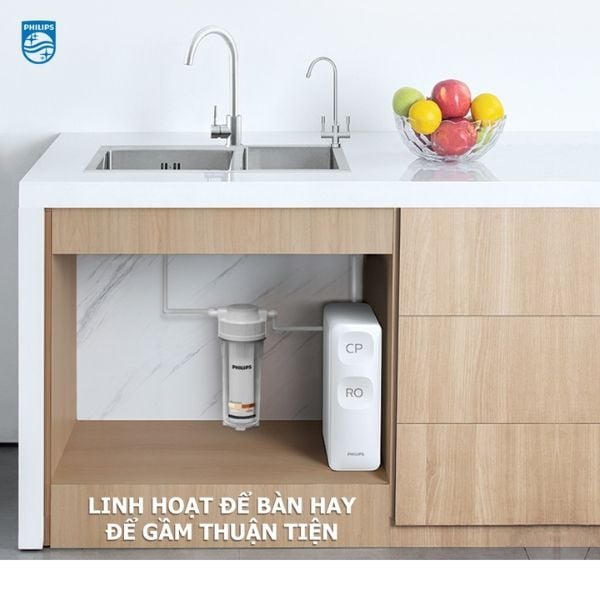 Máy lọc nước RO Philips AUT2015/74&nbsp;Thiết Kế Không Sử Dụng Bồn Chứa Đảm Bảo Tinh Khiết Cho Từng Giọt Nước