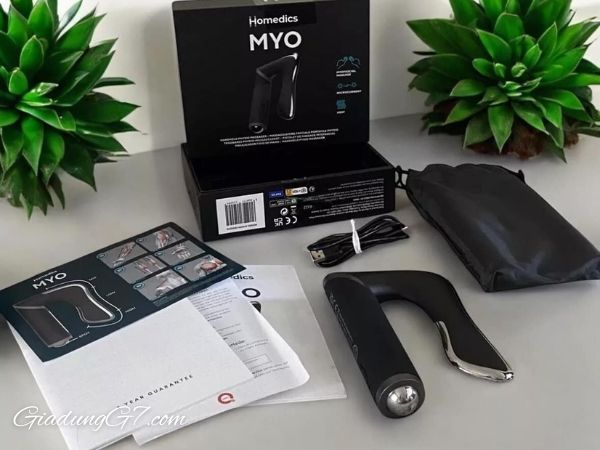 Máy massage cầm tay Homedics Myo Physio Thiết kế kim loại điêu khắc cung cấp khả năng massage cân sâu