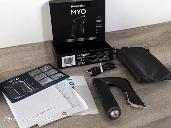 Máy massage cầm tay Homedics Myo Physio Thiết kế kim loại điêu khắc cung cấp khả năng massage cân sâu