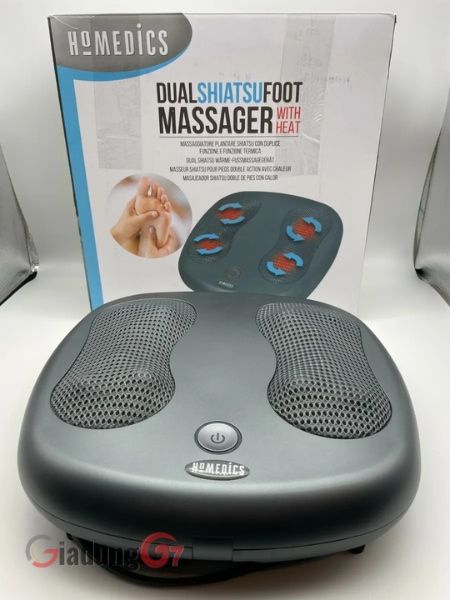 Máy massage chân HoMedics FMS-230H có 12 đầu xoay sâu massage thiết kế dạng vòm cho sự tác động hiệu quả hoàn toàn từ gót chân đến ngón chân.