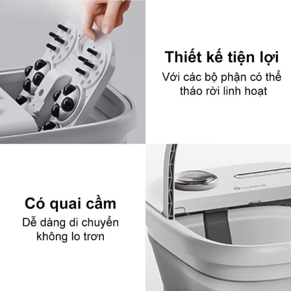 Máy massage chân Lumias LMF-01W có thể tháo rời, có tay cầm