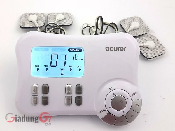 Máy massage xung điện Beurer EM80 có màn hình LCD lớn có đèn nền dễ sử dụng