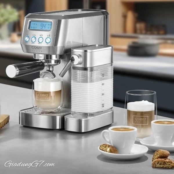 Máy pha cà phê Caso Espresso Gourmet Latte -  Máy pha cà phê có bình chứa sữa tích hợp