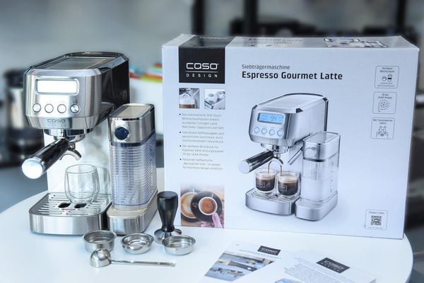 Máy pha cà phê Caso Espresso Gourmet Latte Hệ thống làm nóng Thermoblock kép kết hợp chức năng ủ trước – Tối ưu hương vị từ khâu đầu