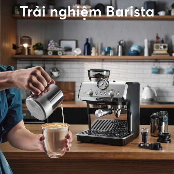 DeLonghi La Specialista Arte EC9155.MB được thiết kế nhằm mang đến trải nghiệm pha chế cà phê chuẩn barista