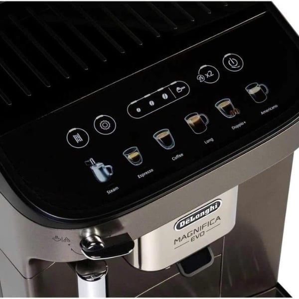 Máy pha cà phê Delonghi ECAM 292.33.SB Magnifica Evo Bảng điều khiển trực quan với biểu tượng màu