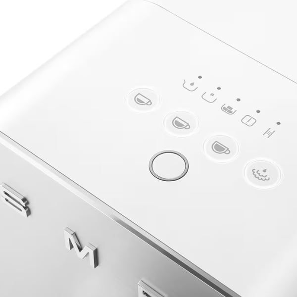 Máy pha cà phê Smeg BCC12WHMEU màu trắng có Bảng điều khiển trực quan, dễ sử dụng