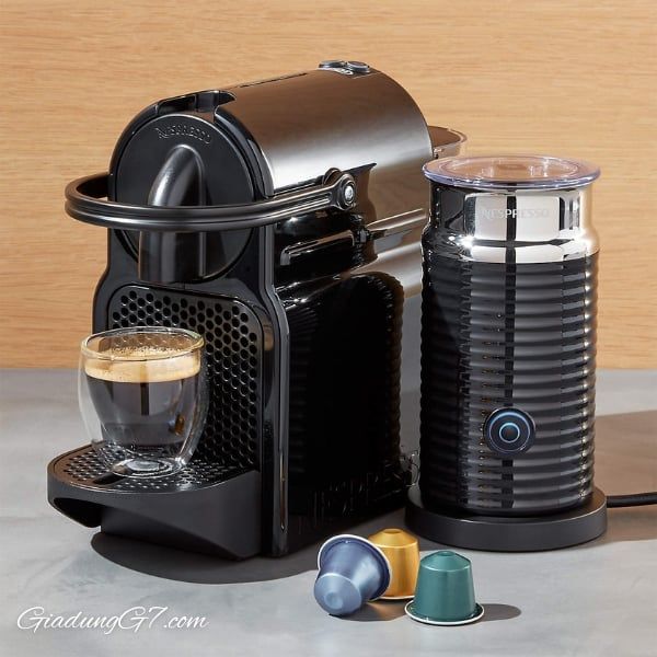 Máy pha cà phê viên nén Nespresso Delonghi EN 80.B màu đen Hệ thống gia nhiệt nhanh Thermoblock: Sẵn sàng sử dụng trong 25 giây