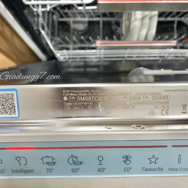 Máy rửa bát Bosch SMS8TCI04E Chương Trình Rửa Đa Dạng