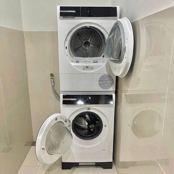 Máy giặt Bosch 10 kg WGB256A40 Serie 8 hoàn hảo để sử dụng cùng với máy sấy bơm nhiệt Bosch