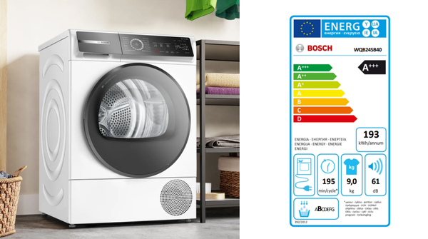 Máy sấy bơm nhiệt Bosch 9 kg WQB245B40 Series 8 - Tự động sấy: sấy khô quần áo theo đúng ý muốn của bạn.