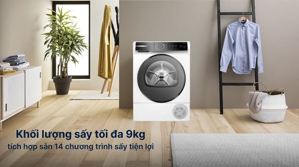 Máy sấy bơm nhiệt Bosch 9 kg WQB245B40 Series 8 - Lớp năng lượng: A+++