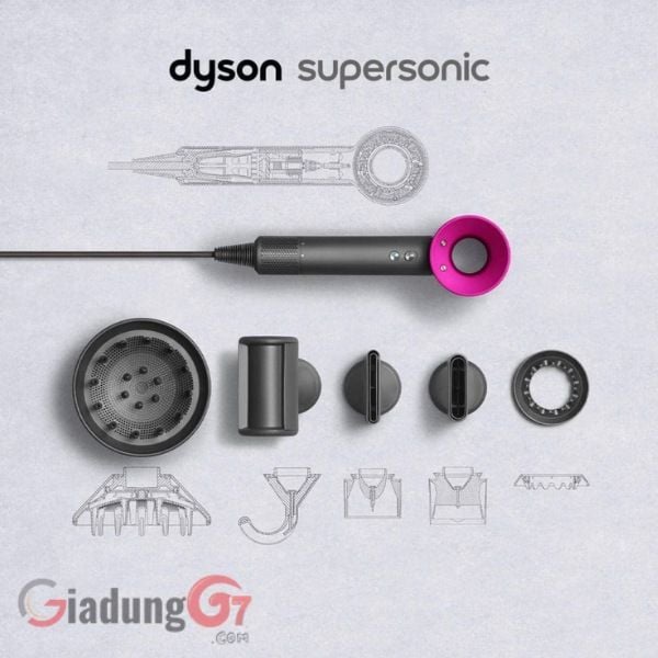 Máy sấy tóc Dyson Supersonic HD08 cảm biến nhiệt đo nhiệt độ của luồng khí thổi ra hơn 40 lần/giây, giúp tóc không bị hư tổn do quá nóng