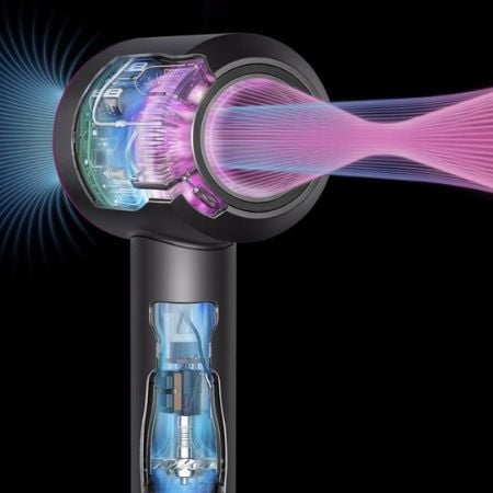 Máy sấy tóc Dyson Supersonic Hairdryer HD15 Limited Edition được đặt trong động cơ kỹ thuật số Dyson V9