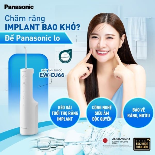 Máy tăm nước Panasonic EW-DJ66 hoàn hảo và giúp bạn dễ dàng chăm sóc răng miệng tại nhà