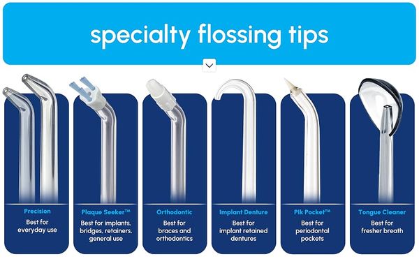 Máy tăm nước Waterpik WF-12 có 7 Đầu tăm đi kèm