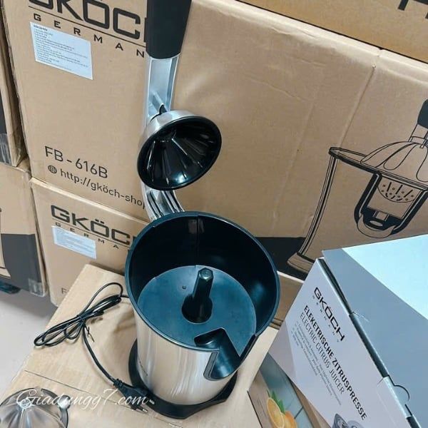 Máy vắt cam Gkoch Xử lý dễ dàng với ít nỗ lực nhờ cánh tay đòn bẩy