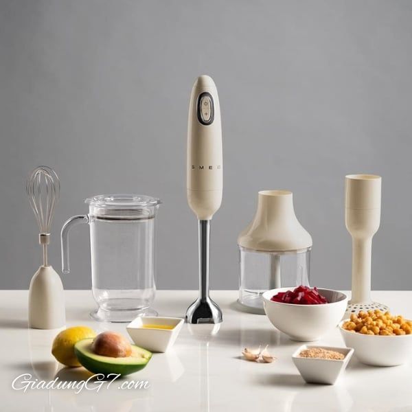 Máy xay cầm tay Smeg HBF02CREU / HBF22CREU  là một thiết bị hoàn hảo để bạn tận hưởng khoảng thời gian chuẩn bị thức ăn chất lượng với con mình!