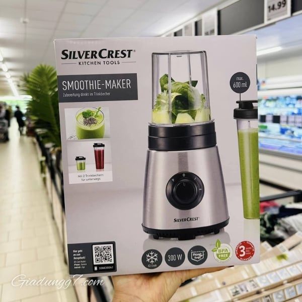 Máy xay sinh tố mini Silvercrest Mix & Move SSME 250 A4 Thiết kế thanh lịch, hiện đại