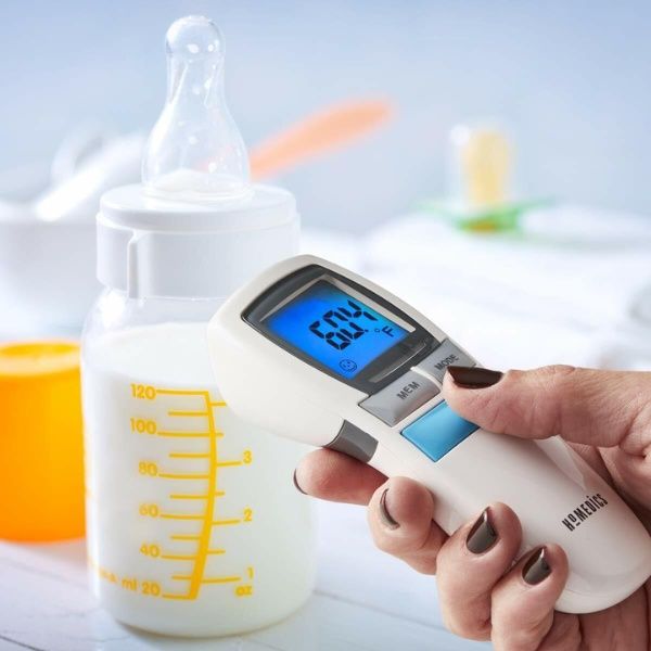Nhiệt kế đo trán HoMedics TIE-210 cảm biến đo môi trường và bình sữa, nước tắm