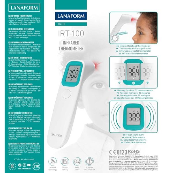 Nhiệt kế đo trán hồng ngoại Lanaform IRT-100 nhỏ gọn và dễ sử dụng
