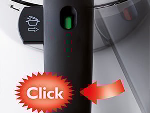 Đèn báo khóa cho biết nắp đã được đóng chặt và kích hoạt các hệ thống an toàn.