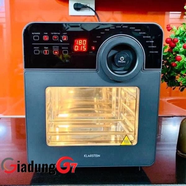 AeroVital Cube Chef là nồi chiên không khí nóng không dầu có lò nướng do Klarstein đề xuất , có tính năng rất hữu ích là có điện trở kép