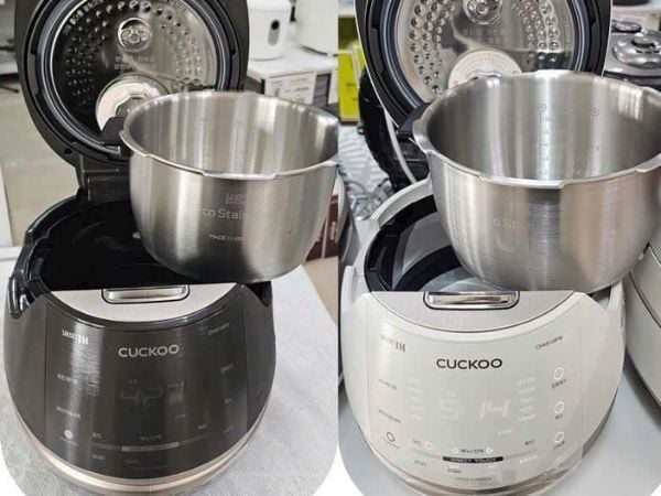 Nồi cơm điện cao tần Cuckoo CRP DHAS069FW 1.08L (Lòng inox) áp suất - Màu trắng