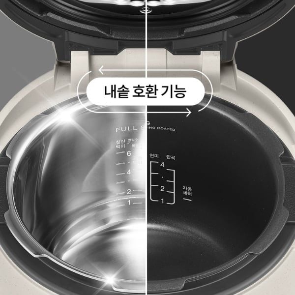 Nồi cơm điện cao tần Cuchen CRH TWS1010W 1.8L Lòng nồi bằng chất liệu STS 304 không lớp phủ an toàn cho sức khỏe