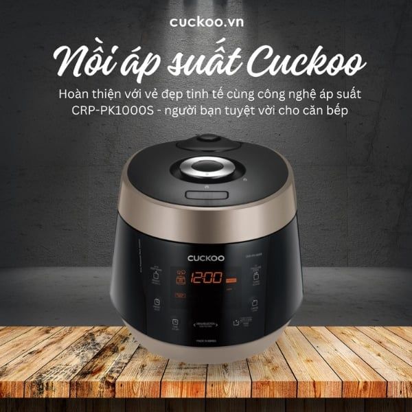 Nồi cơm điện áp suất Cuckoo 1.8 lít CRP PK1000S là sự lựa chọn tuyệt vời cho các gia đình từ 4 đến 6 người.