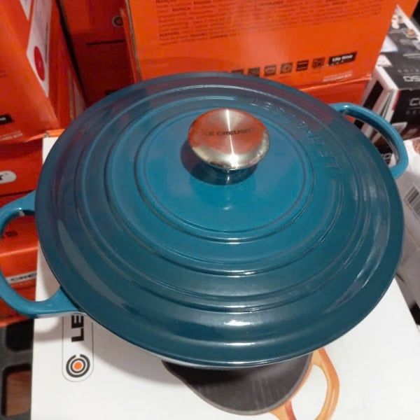 Nồi gang sâu lòng Le Creuset La Marmite 26cm màu Deep Teal 4863 Không độc hại