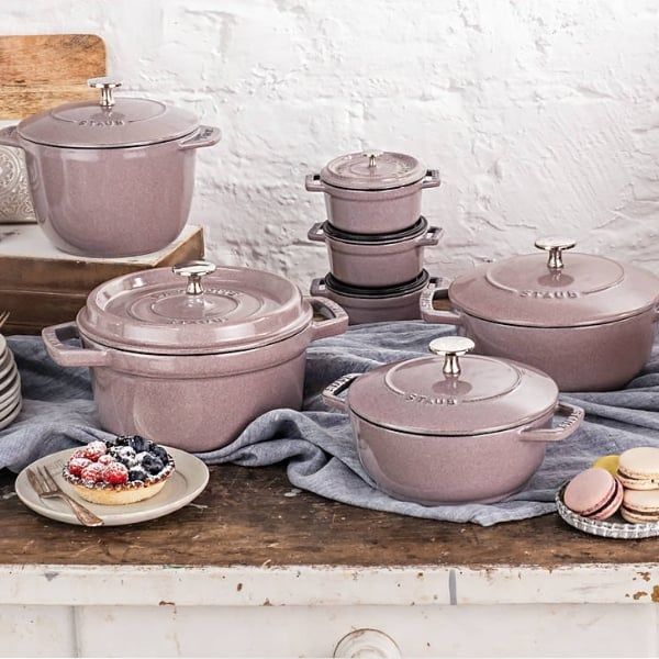 Nồi gang tròn Staub 16cm, 1.2L Nấu chậm tuyệt vời