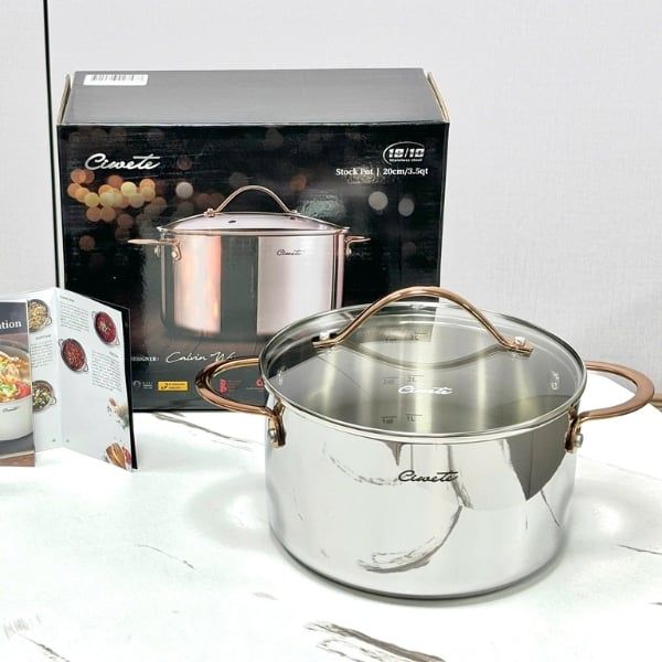 Nồi Inox Ciwete Royal Knight Cấu trúc ba lớp độc đáo – Nấu ăn nhanh và đều
