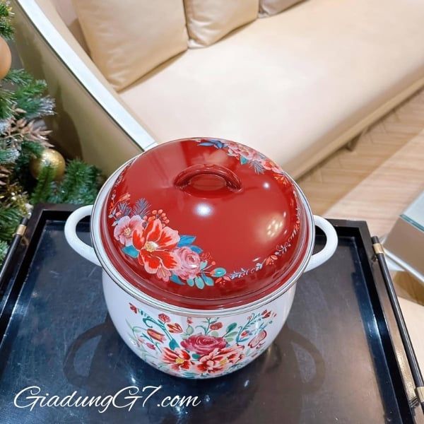 Nồi The Pioneer Woman Merry Meadows 12 lít An Toàn Với Nhiều Loại Bếp