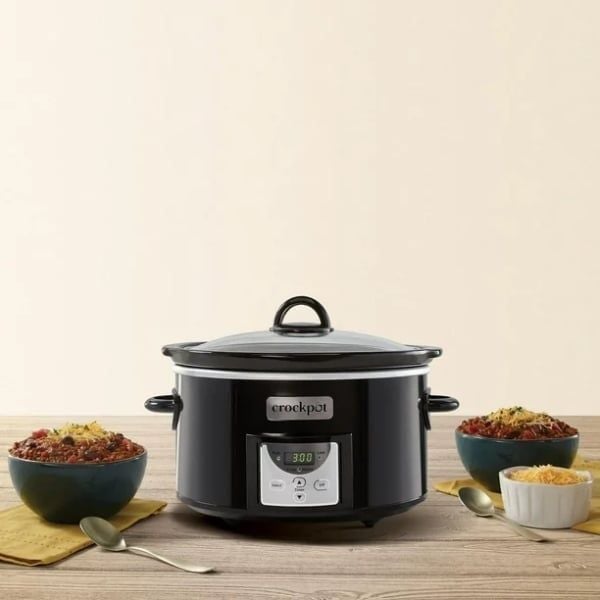 Nồi nấu chậm Crock Pot 3.5l có thể tháo rời an toàn với máy rửa chén, lò nướng và lò vi sóng