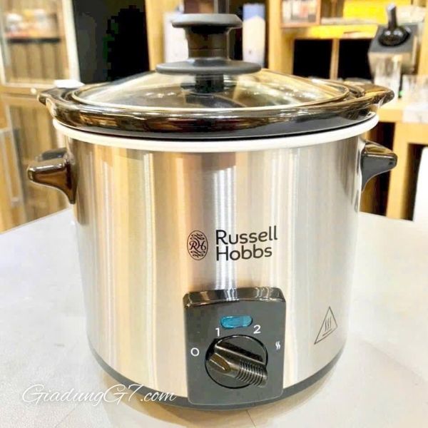 Nồi nấu chậm Russell Hobbs 2L Compact Home 145W màu inox thiết kế tiết kiệm không gian, thép không gỉ