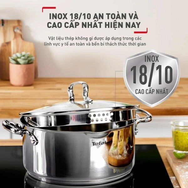 Nồi Tefal Duetto 3 có 3 size 18cm, 20cm, 24cm có 2 loại lỗ để lọc các nguyên liệu có kích cỡ và mặt bên khác nhau giúp việc nấu ăn trở nên dễ dàng hơn!