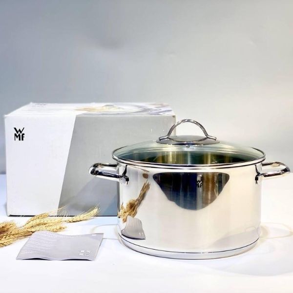 Nồi WMF Provence Plus 20cm - 3.3L có nắp bằng thủy tinh, thép không gỉ đánh bóng