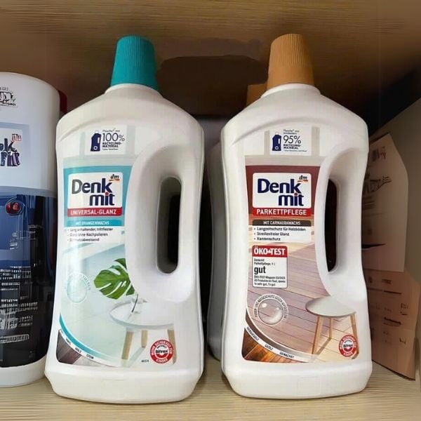 Nước lau sàn gạch Denkmit 1 lít Bodenreiniger Universal-Glanz Hương thơm dễ chịu.