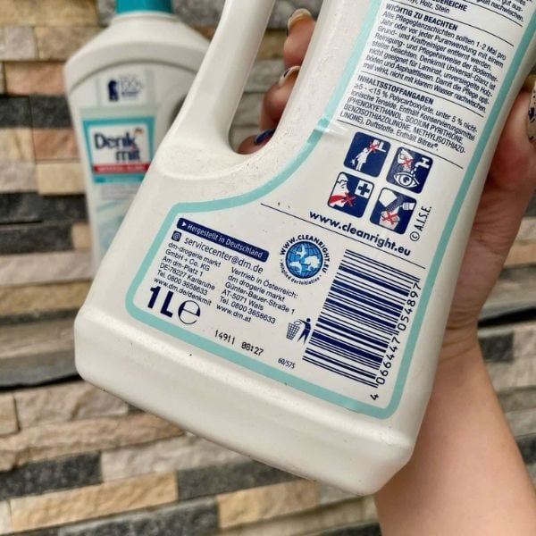 Nước lau sàn gạch Denkmit 1 lít Bodenreiniger Universal-Glanz - Chai 1,0l – Lau sạch mọi bề mặt bám bụi bẩn