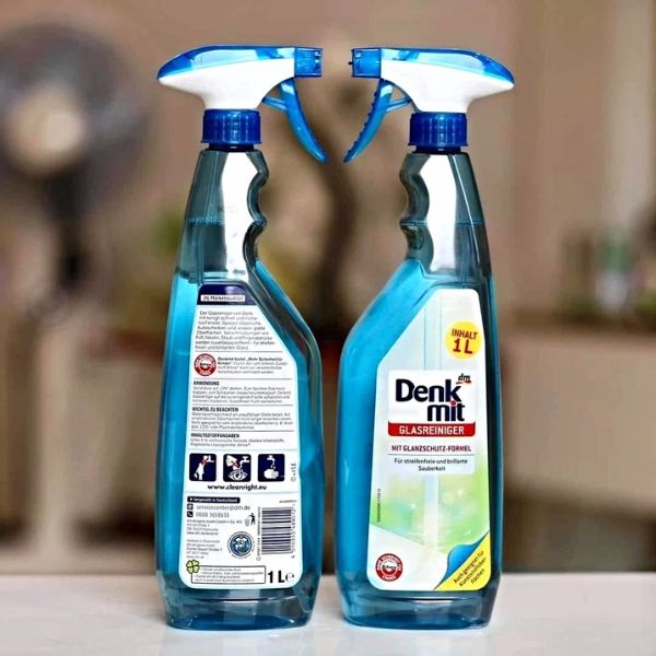 Nước xịt kính Denkmit 1 lít - Giúp dễ dàng làm sạch các khu vực trong nhà bằng kính, gương