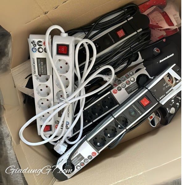 Ổ cắm điện Silvercrest 6 ổ cắm - Nội địa Đức  Bảo vệ các thiết bị điện khỏi quá áp lên tới 1800V