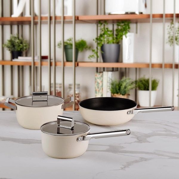 Quánh chống dính Smeg CKFS2011CRM 20cm Thiết Kế Phong Cách Retro Thập Niên 50 – Đẳng Cấp Từ Ý