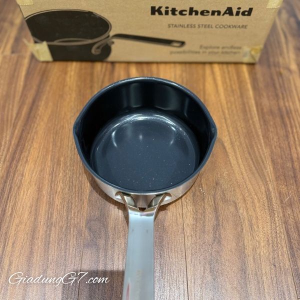 Quánh chống dính KitchenAid 16cm 1.5L cảm ứng, an toàn với lò nướng, an toàn với máy rửa chén