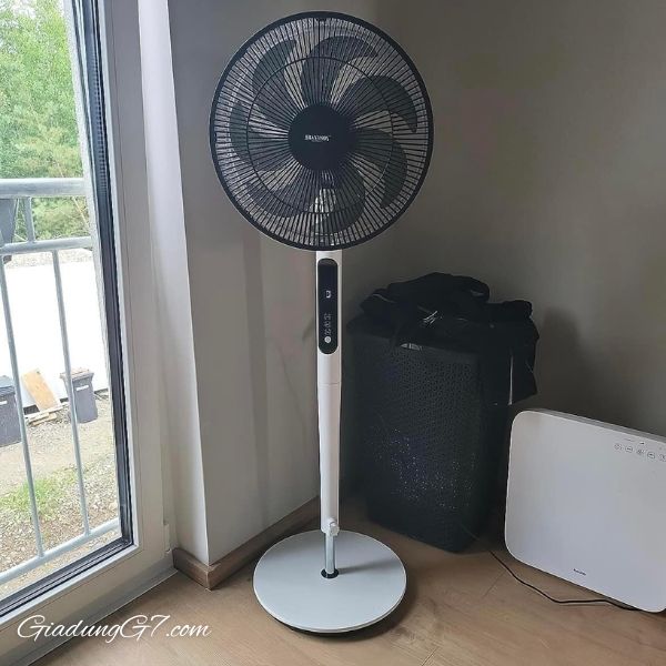 Quạt cây Brandson DC ECO Động cơ không chổi than vận hành êm ái, mức tiếng ồn 36,5 – 49 dBA, tiết kiệm điện năng hiệu quả.
