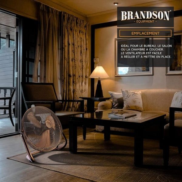 Quạt sàn Brandson 45cm Vận hành êm ái, độ ồn thấp