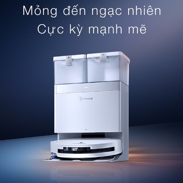Robot hút bụi Ecovacs T50 Pro Omni Thiết kế siêu mỏng, gọn nhẹ phù hợp mọi không gian