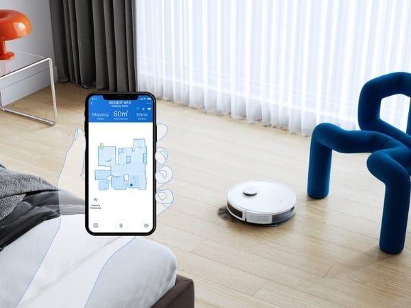 Robot hút bụi lau nhà Ecovacs Deebot N10 Kết nối điện thoại thông minh